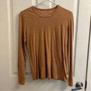 Aerie Long Sleeve Crewneck T-Shirt in Toasty
